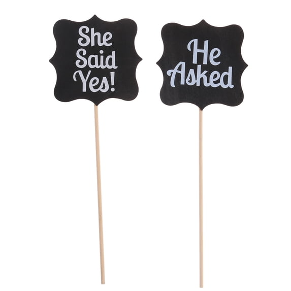 Milisten 1 Set Wedding Creative Props Wooden Signs 36*4.7in Multi Color Rectangular for Engagement Photos