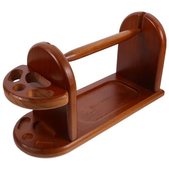 KONTONTY Wooden Spool Holder for Home Use Durable Brown Thread Stand Sturdy Wood Material 6.5 Inches High