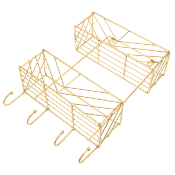 MLINS  Wrought Iron Storage Rack Daily Sundries Unique Appearance