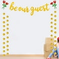 thumbnail image 1 of MLINS Yellow Paper Engagement Decor Banner for Party with Rose Design and Round Pieces 1 String Roses 2 Strings 2Meter Round, 1 of 8