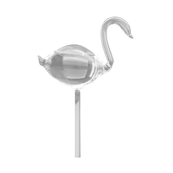 MLINS 's Transparent Glass Watering Dripper for Plants Swan Shaped 0.3L