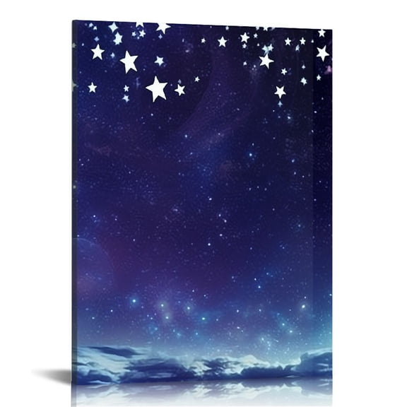 MLJA Canvas Wall Art for Home Decor in The Star Sky Canvas Prints with Framed Ready to Hang.