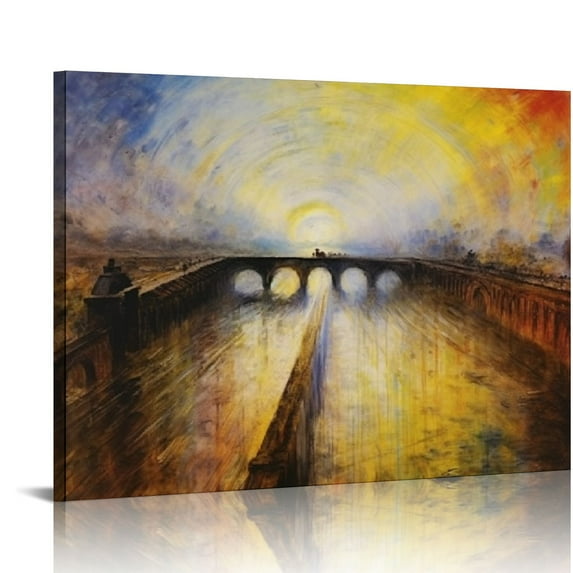 MLJA Wall Poster Rain Steam and Poster Modern Oil Painting Art Wall Decoration Mural Canvas Painting Wall Art Poster for Bedroom Living Room Decor