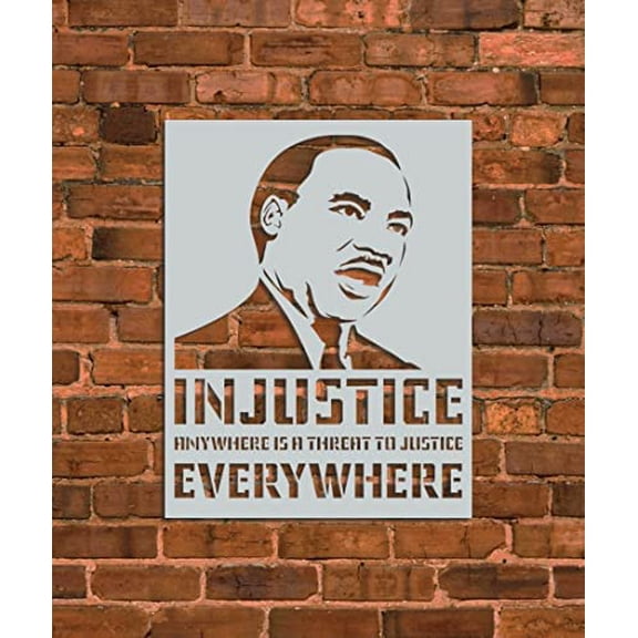 MLK Justice Injustice Stencil Template - Reusable Stencil - INNOVO Stencils (12" x 24")