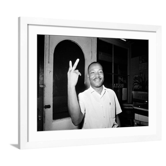 Art.com MLK St Augustine Boycott 1964 Photographic Print, White Frame Wall Art, 40" x 32"