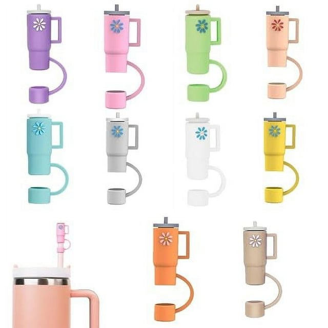 MLKSI 10 Pack Straws cover for Stanley 40 oz Adventure Tumbler, Straw