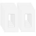 thumbnail image 1 of MLLIZH 10 Pack 1-Gang Screwless Wall Plate, Decora Outlet Cover Plates, 4.57? H x 2.76? L, for Light Switch, Dimmer, GFCI, USB Outlet, 1 of 3