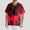 thumbnail image 1 of MLQIDK Big and Tall Scrubs for Men Stretch Funny Nurse Uniform Shirts V-Neck Short Sleeve Scrub Shirts Fun Pumpkin Ghost Bat Printed Nurse Uniforms Wine 5XL, 1 of 5