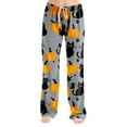 thumbnail image 1 of MLQIDK Fall Pajamas for Women Halloween Loose fit Pumpkin Bat Ghost Print Pajama Pants Elastic Waist Plus Size Halloween Pajamas Funny Drawstring Pajamas Fall Pjs, 1 of 4