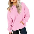 thumbnail image 1 of MLQIDK Girls Black Hoodie Kids Size 10-12 Long Sleeve Solid Color Girl Cute Plain Hoodie Pullover Girls Clothes 140(9-10 Years), 1 of 6