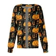 thumbnail image 1 of MLQIDK Halloween Scrub Jackets for Woman Long Sleeve Button up Plus Size Medical Scrub Tops Pumpkin Ghost Bat Printed Nurses Working Uniform Spooky Lab Coat Saffron 5XL, 1 of 5