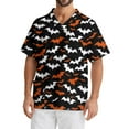 thumbnail image 1 of MLQIDK Halloween Scrub Tops Men Nurse Uniform Shirts Fun Nurse Uniforms Short Sleeve V Neck Scrub Shirts Funny Pumpkin Ghost Bat Printed Medical Scrubs White M, 1 of 4