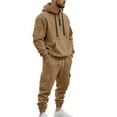 thumbnail image 1 of MLQIDK Men's 2 Piece Sweatsuits Big and Tall Workout Gym Athletic Jogging Sweat Suits Tracksuits Sport Fleece Zip up Hoodie and Sweatpants Jogging Sweat Suits Winter Lounge Outfit Black XL, 1 of 5