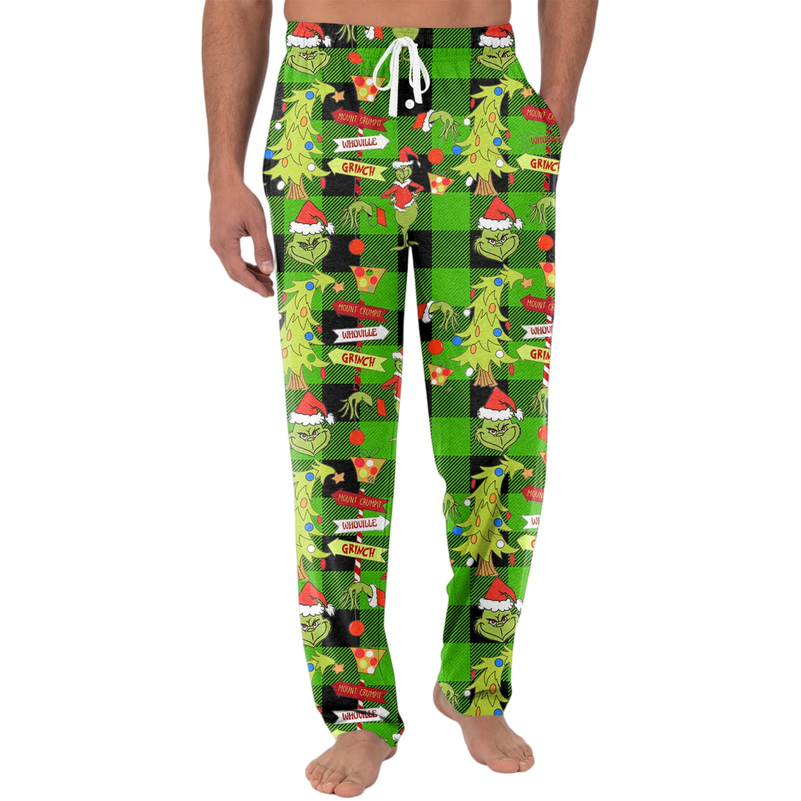 MLQIDK Men's Christmas Pajama Pants 2025 Lounge Funny Santa Xmas Tree — free download