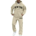 thumbnail image 1 of MLQIDK Men's Workout Gym Track Suits Big and Tall Fleece Zip up Hoodie and Sweatpants 2 Piece Set Athletic Winter Casual Tracksuits Jogging Sweat Suits Lounge Outfit Dark Green 2XL, 1 of 3