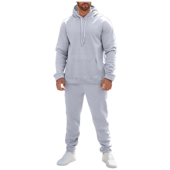 MLQIDK Mens 2 Piece Set Big and Tall Workout Gym Fleece Hoodie and Sweatpants Athletic Track Suits Winter Casual Sweatsuits Jogging Sweat Suits Lounge Outfit Black 3XL