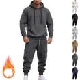 thumbnail image 1 of MLQIDK Mens Big and Tall 2 Piece Set Workout Gym Fleece Zip up Hoodie and Sweatpants Athletic Track Suits Winter Casual Sweatsuits Jogging Sweat Suits Lounge Outfit Beige XL, 1 of 6