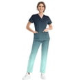 thumbnail image 1 of MLQIDK Scrubs for Women Set Plus Size Jogger Scrubs Stretchy V Neck Scrub Pants and Tops Nursing Uniforms Medical Scrub Sets with Pockets Dark Blue M, 1 of 6