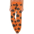 thumbnail image 1 of MLQIDK Women Plus Size Fall Pajamas Halloween Loose fit Pumpkin Bat Ghost Print Pajama Pants Drawstring Elastic Waist Pumpkin Pajamas Funny Comfy PJ Bottoms, 1 of 4
