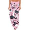 thumbnail image 1 of MLQIDK Women Plus Size Pumpkin Bat Ghost Print Pajamas Halloween Loose fit Halloween Pjs Elastic Waist Drawstring Halloween PJ Pants Funny Fall Pjs, 1 of 4