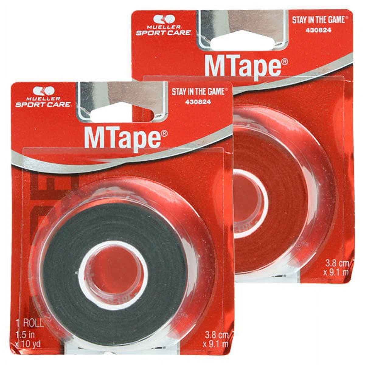 Mueller MTape Athletic Tape Pack: 1-1/2 in. x 30 ft. (Black) *6