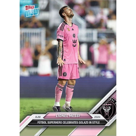 MLS 2024 NOW Soccer Lionel Messi #134 (Futbol Superhero Celebrates Golazo in Style)