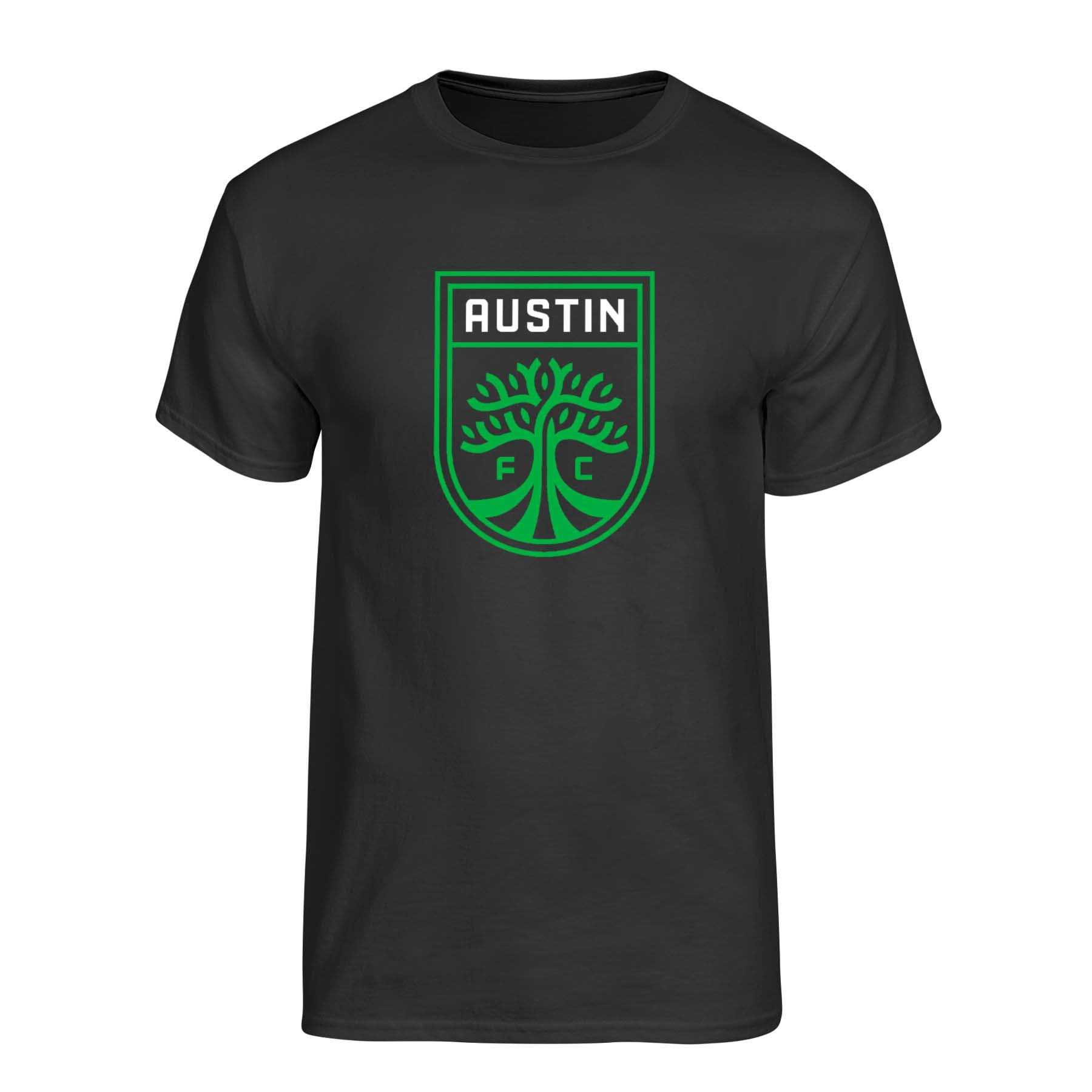 MLS Austin FC Men's Black Primary Logo Short Sleeve T-Shirt