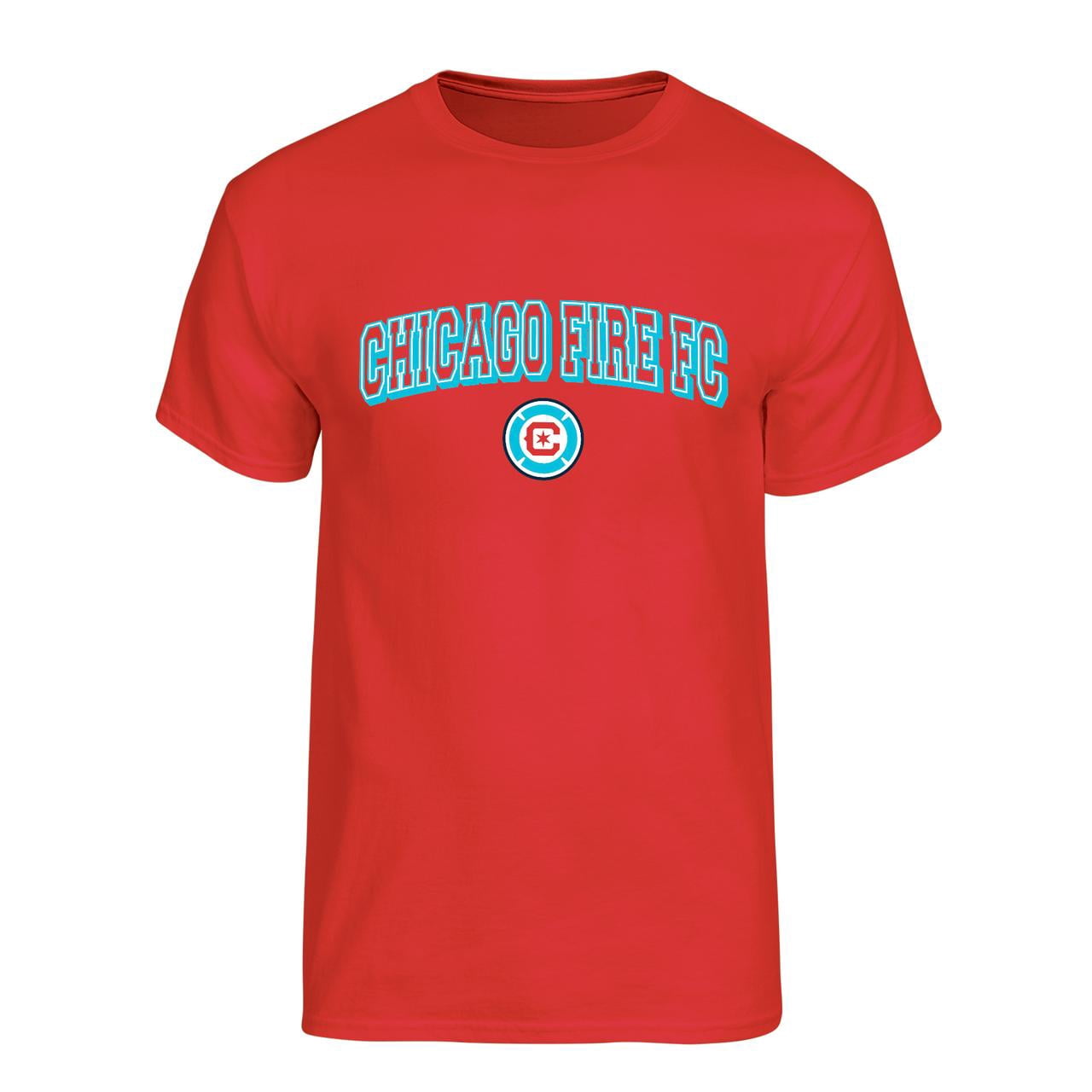 MLS Chicago Fire FC Men's Team Color Arch-Over Logo Short Sleeve T-Shirt