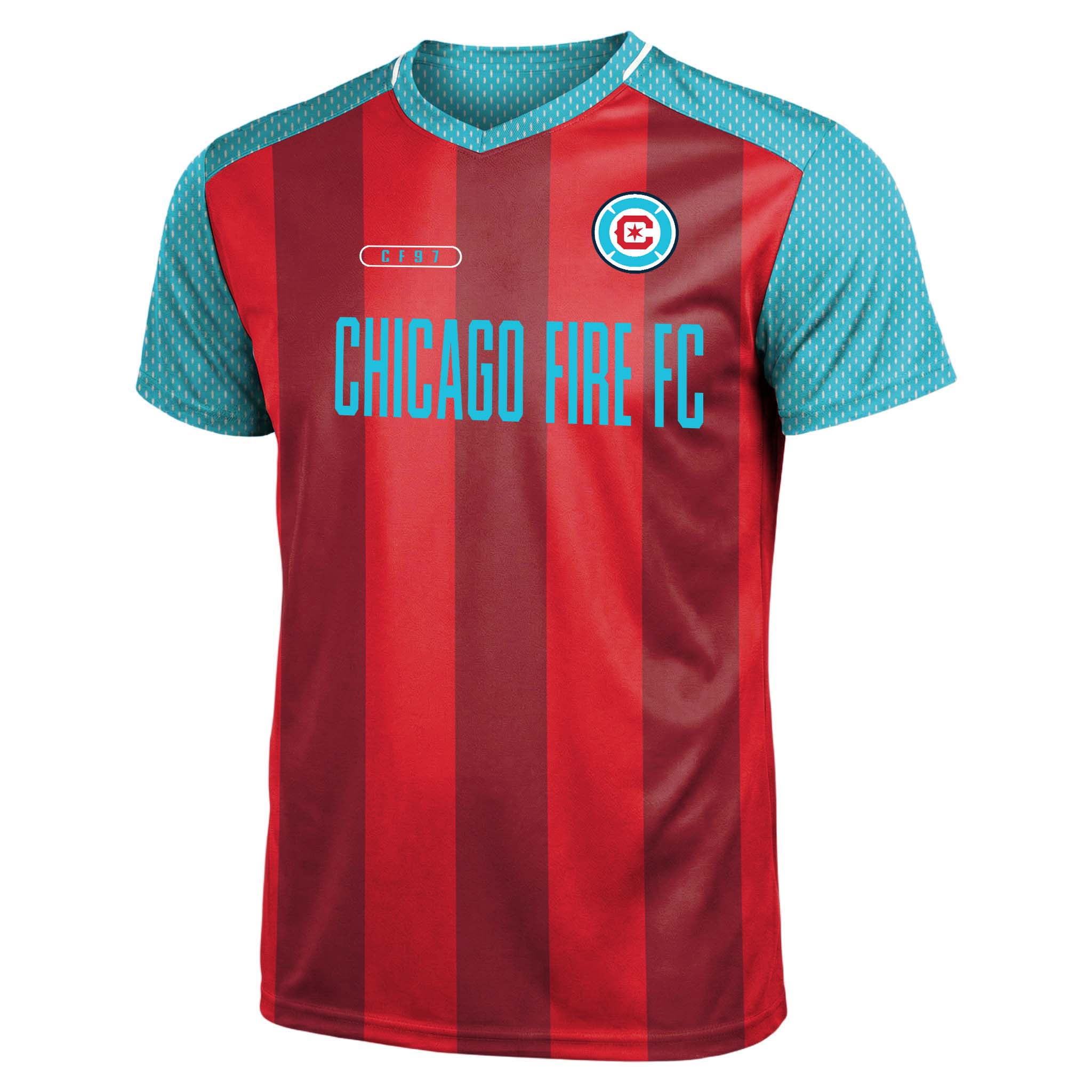 MLS Chicago Fire FC Men's Team Color Sublimated Stripe Jersey