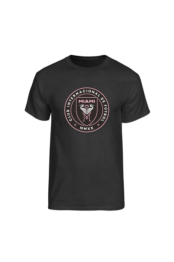 MLS Inter Miami CF Men's Black Primary Logo Short Sleeve T-Shirt