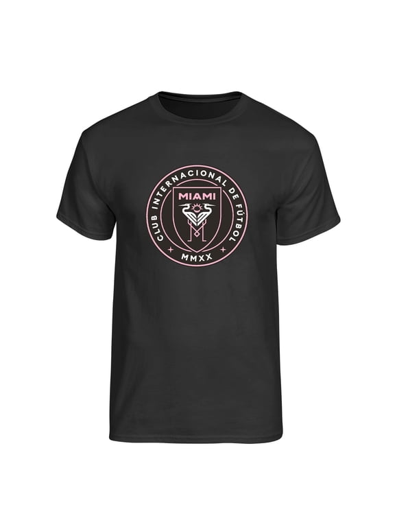 MLS Inter Miami CF Men's Black Primary Logo Short Sleeve T-Shirt