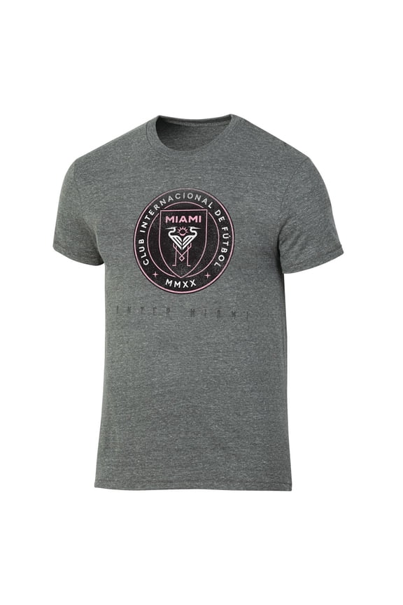 MLS Inter Miami CF Men's Gray Tri-Blend Short Sleeve T-Shirt