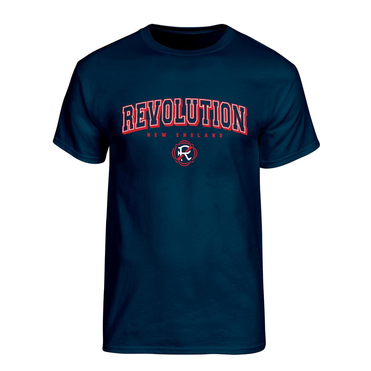 MLS New England Revolution Men's Team Color Arch-Over Logo Short Sleeve T-Shirt