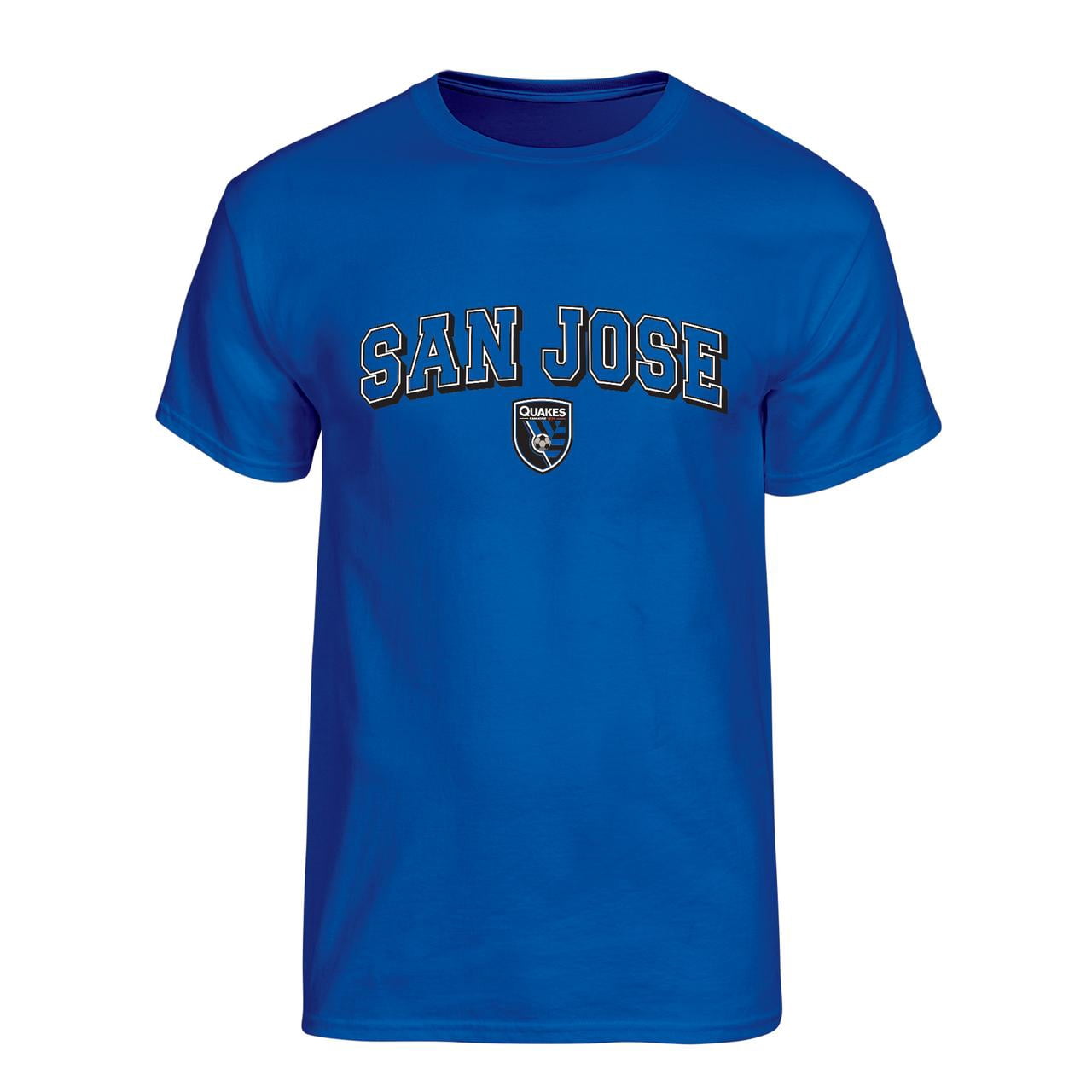 MLS San Jose Earthquakes Men's Team Color Arch-Over Logo Short Sleeve T-Shirt