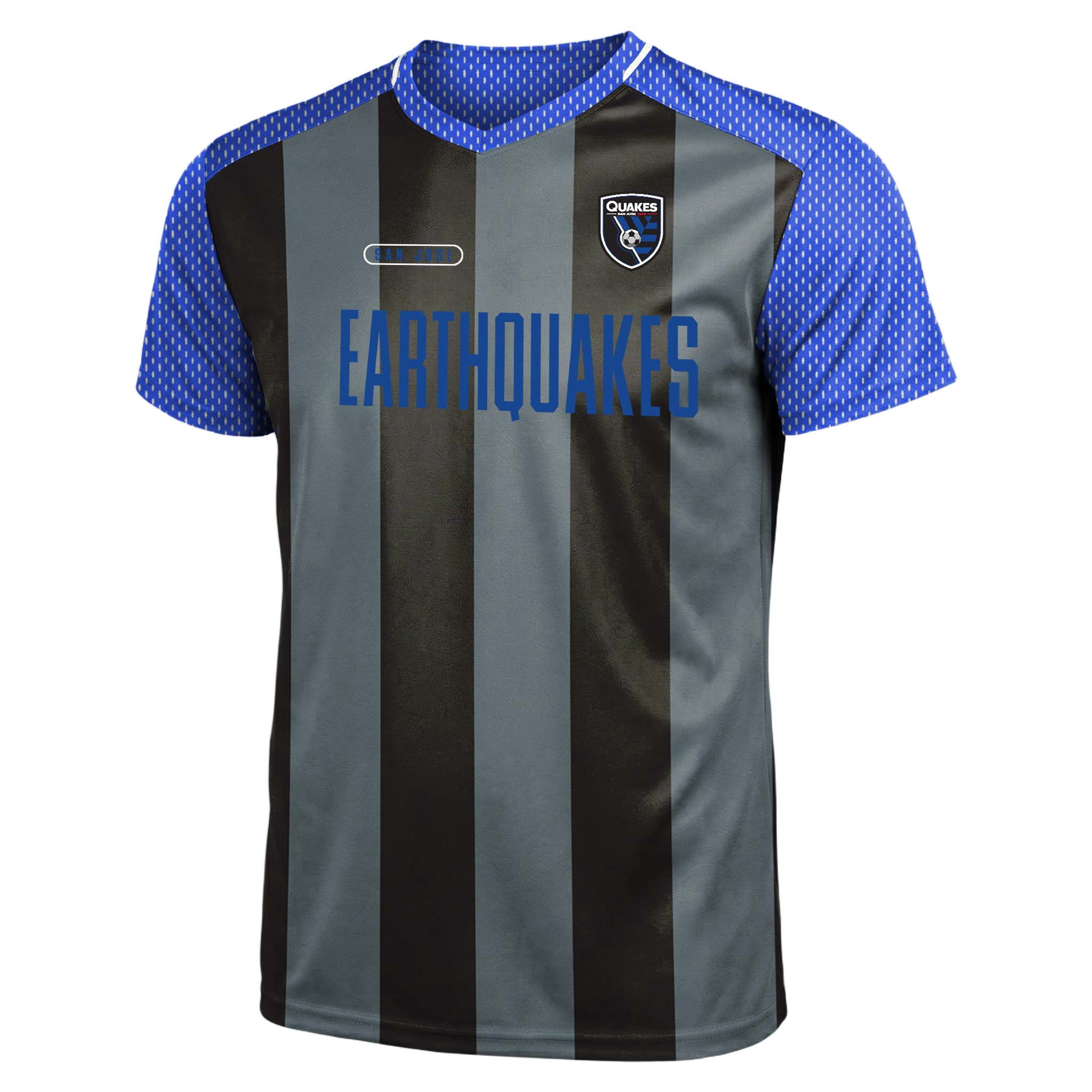 MLS San Jose Earthquakes Men's Team Color Sublimated Stripe Jersey