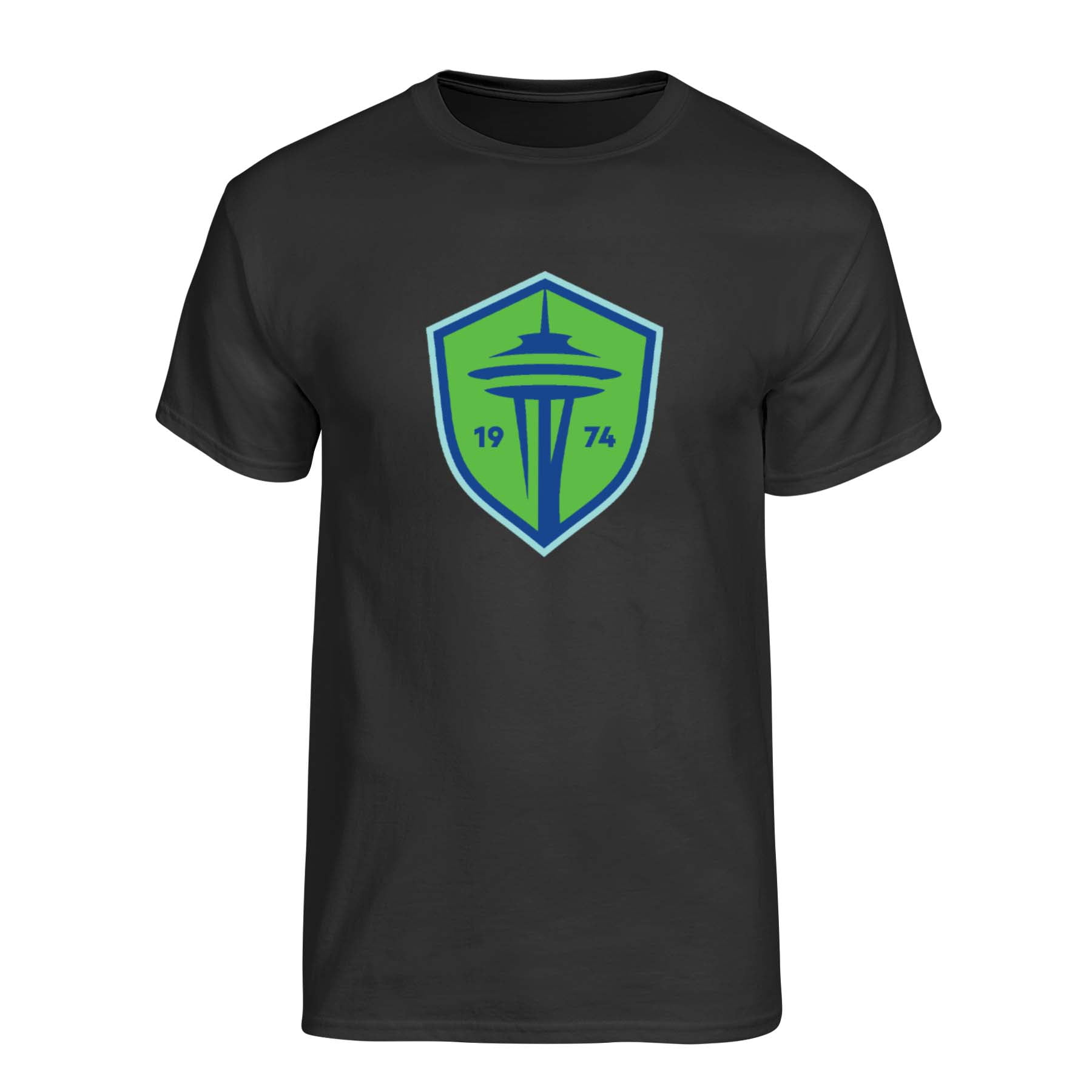 MLS Seattle Sounders FC Men's Black Primary Logo Short Sleeve T-Shirt