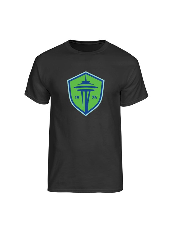 MLS Seattle Sounders FC Men's Black Primary Logo Short Sleeve T-Shirt