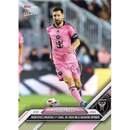 MLS Soccer 2024 Topps Now Lionel Messi #1 (Maestro Creates 1st Goal of 2024 Season Opener)
