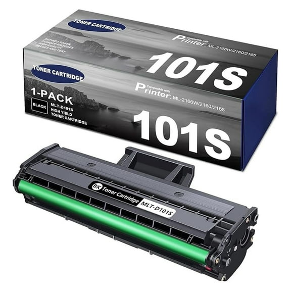 MLT-D101S Toner Cartridge Replacement for MLT-D101S D101S MLTD101S Toner for SF-760P ML-2160 2165 2165W SCX-3400 3400FW Printer Toner (1-Pack Black)