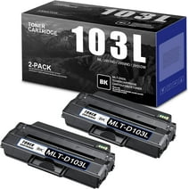 MLT-D103L D103L SU720A Toner Cartridge High Yield Replacement for Samsung MLT D103L ML-2951ND 2951D 2950ND 2955ND 2955DW 295x SCX-4728FD 4729FW 4729FD 470x 472x Toner Cartridge -LEN (Black, 2-Pack)