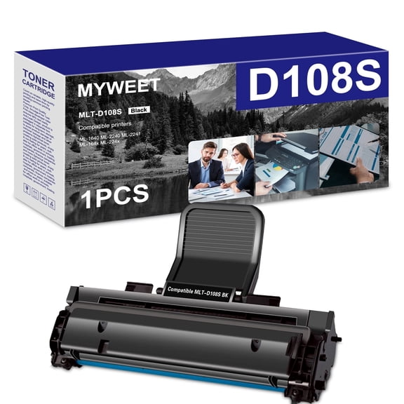 MLT-D108S Toner Cartridge 1 Pack Black High Yield Compatible for Samsung 108S MLT D108S D108S for ML-1640 ML-1641 ML-2240 Printer Ink