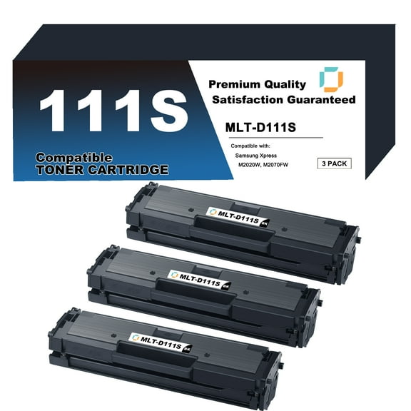 MLT-D111S Toner Cartridge Replacement Compatible for Samsung MLT-D111S 3 Pack to use with Xpress M2020W, Xpress M2070FW Printer