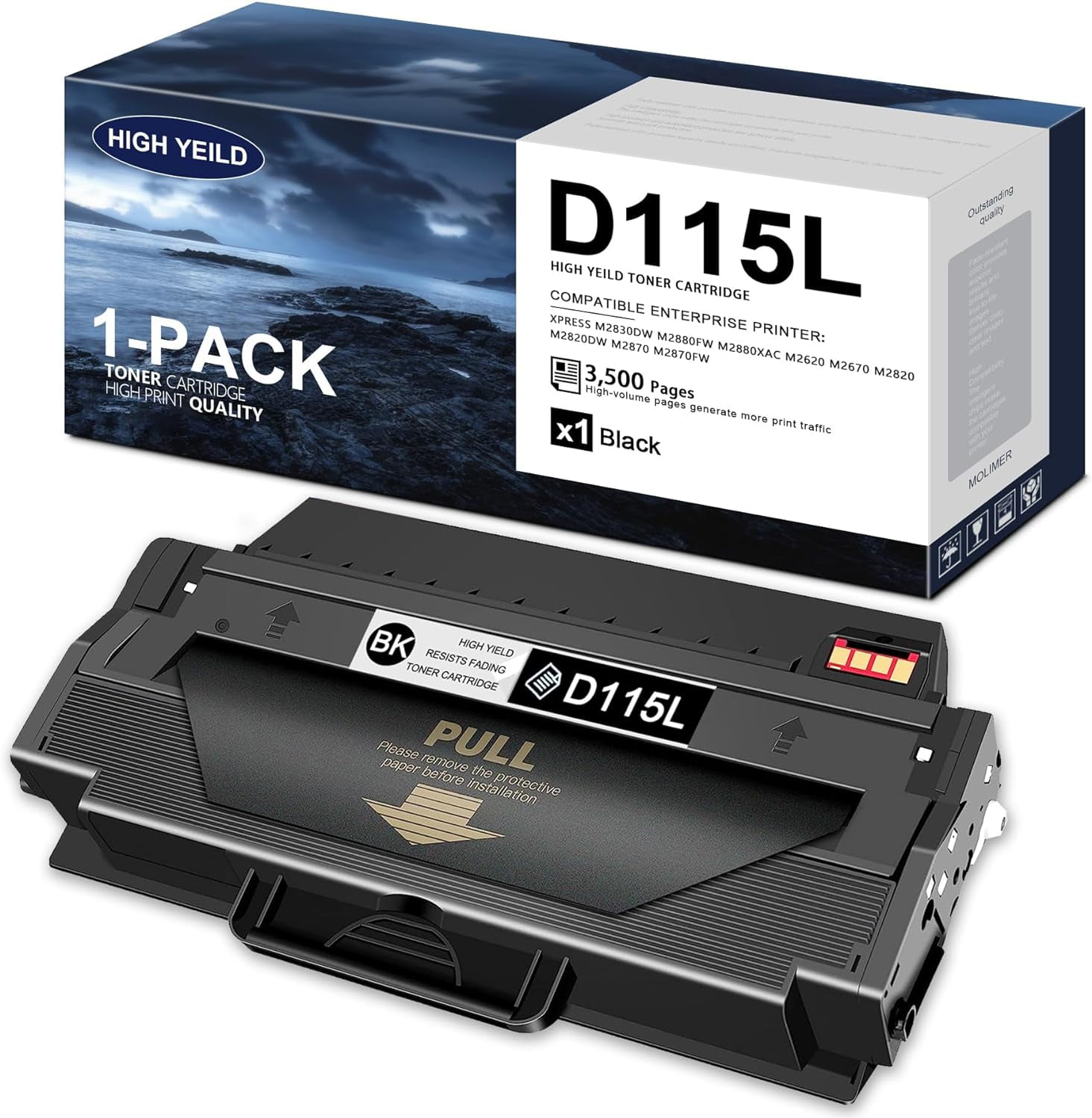 MLTD115L HighYield Black Toner Catridge Replacement for Samsung 115