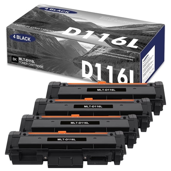 MLT-D116L Toner Cartridge Compatible for Samsung Xpress SL-2625D SL-M2825DW SL-M2675FN Printer (Black, 4 Pack)