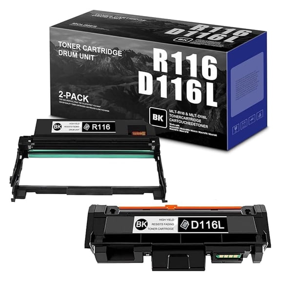 MLT-D116L Toner Cartridge & MLT-R116 Drum Unit 2-Pack Replacement for MLT-D116L MLT-R116 Xpress M2825DW M2825WN M2675FN M2676FH M288x M262x M267x Printer (1Toner+1Drum)