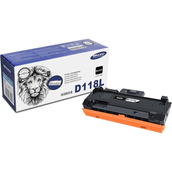 MLT-D118L Black Toner Cartridge (with Chip) Replacement Compatible for Samsung Xpress M3015DW M3065FW M3015DW/XAA M3065FW/XAA (1 Pack)