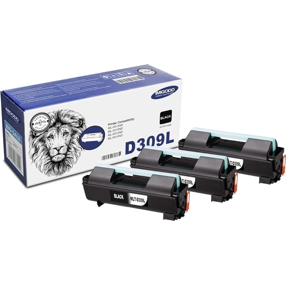 MLT-D309L Black Toner Cartridge (with Chip) Replacement Compatible for Samsung ML-5512ND 5515ND 6512ND 6515ND (3 Pack)