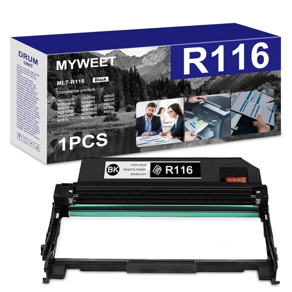 MLT-R116 Drum Unit 1 Pack Black High Yield Compatible for Samsung MLTR116 R116 for Xpress M2825DW M2835 M2885FW M2875FD M2875FW M2625D Printer