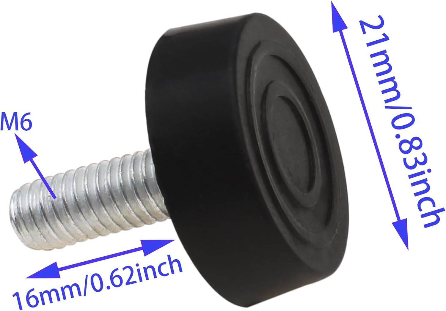 MLWWS-Case Pack Furniture Leveling Legs M6 Chair Feet Sliding Leveling