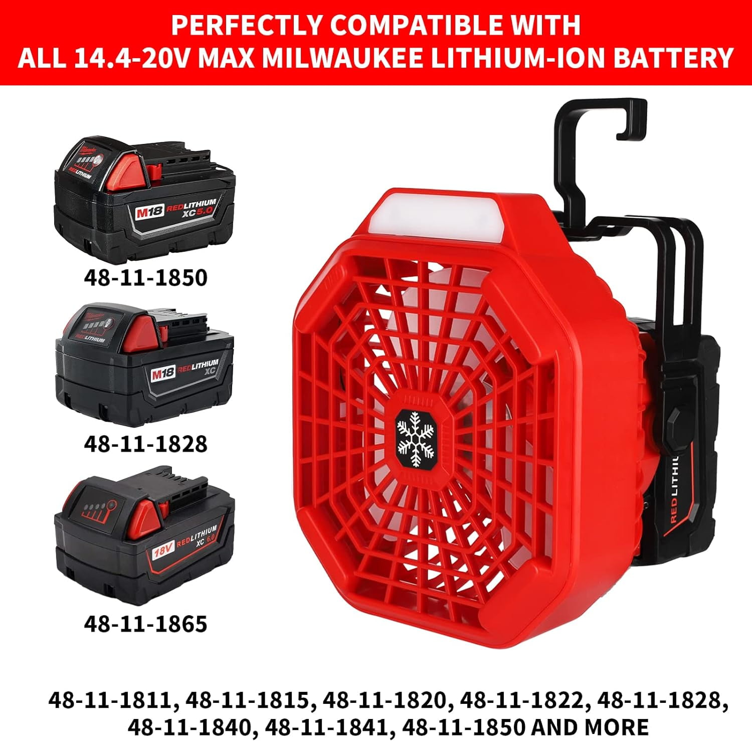 MLWWSPortable Fan with Remote Control for Milwaukee M18 Batteries